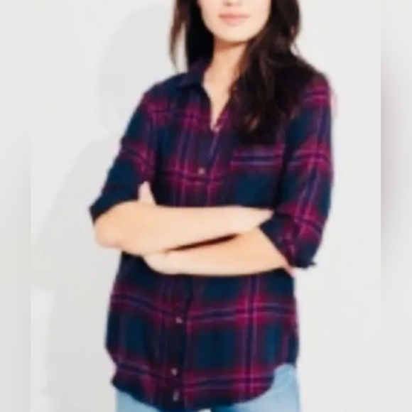 Hollister Flannel Button Down Shirt XS - Picture 1 of 6